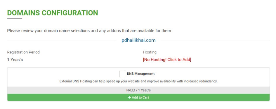 domains configuration