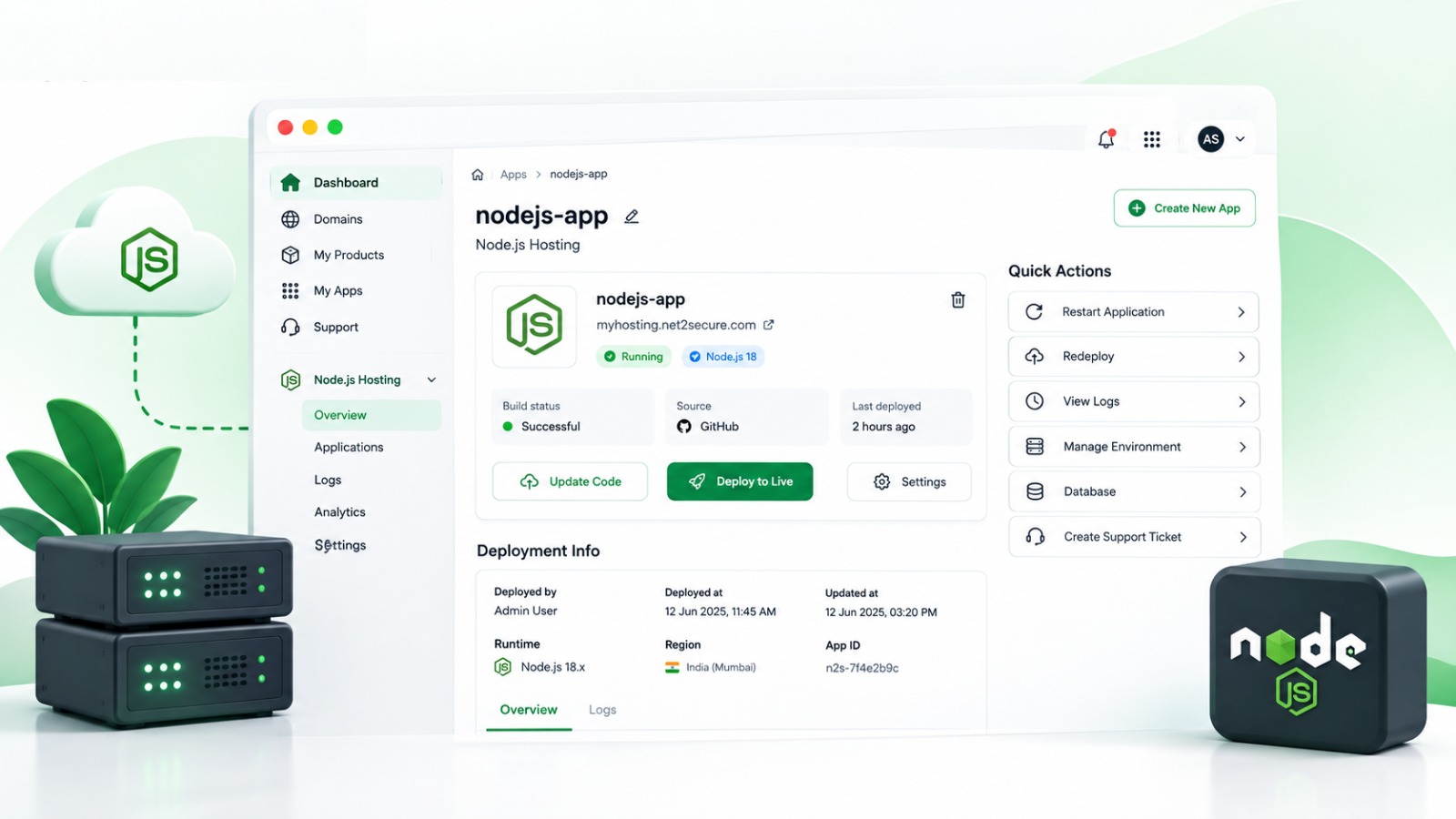 Node.js Hosting India